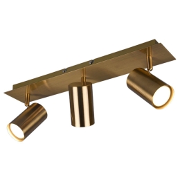 Φωτιστικό Οροφής - Σποτ Marley 802400304 3xGU10 35W 48x9x15cm Brass Mat Trio Lighting Μέταλλο