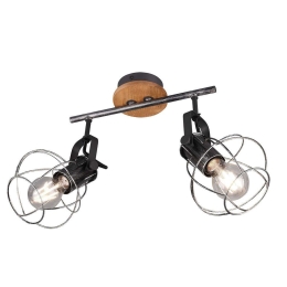 Φωτιστικό Οροφής - Σποτ Madras 805300288 Antique Silver Trio Lighting Μέταλλο,Ξύλο