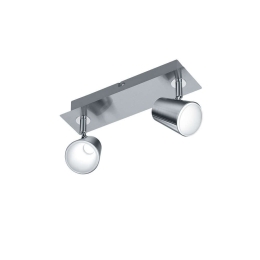 Φωτιστικό Οροφής-Σποτ Led Narcos 2x550Lm 28x9cm Nickel Mat-White 873170207 Trio Lighting Μέταλλο,Ακρυλικό