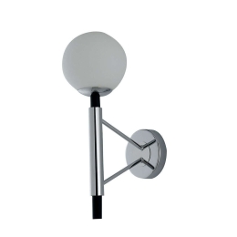 Φωτιστικό Τοίχου - Απλίκα I-Hammond-AP Chrome Luce Ambiente Design Μέταλλο,Γυαλί