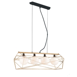 Φωτιστικό Οροφής - Ράγα I-Abraxas-S4 Oro Black-Gold Luce Ambiente Design Μέταλλο