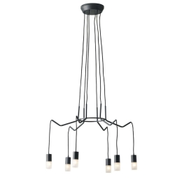 Φωτιστικό Οροφής I-Spider-S6 Black Luce Ambiente Design Μέταλλο