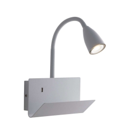Φωτιστικό Τοίχου - Απλίκα Με Usb I-Gulp-AP Bco White Luce Ambiente Design Μέταλλο