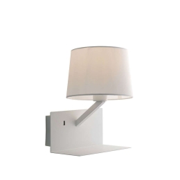 Φωτιστικό Τοίχου - Απλίκα Με Usb I-Ciak-AP Bco White Luce Ambiente Design Μέταλλο,Ύφασμα