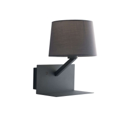 Φωτιστικό Τοίχου - Απλίκα Με Usb I-Ciak-AP GR Grey Luce Ambiente Design Μέταλλο,Ύφασμα