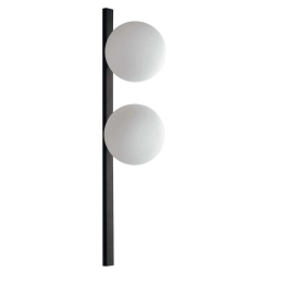 Φωτιστικό Τοίχου - Απλίκα I-Enoire-AP2 Black-White Luce Ambiente Design Μέταλλο,Γυαλί