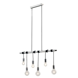 Φωτιστικό Οροφής - Ράγα I-Admiral-S6 Chrome Luce Ambiente Design Μέταλλο,Ύφασμα