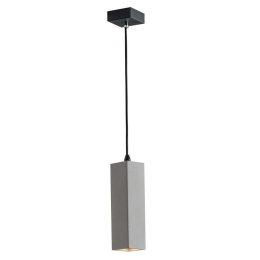 Φωτιστικό Οροφής Kruk I-KRUK-Q-S1 1xGU10 Φ7cm 130cm Grey Luce Ambiente Design Τσιμέντο