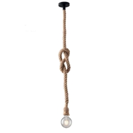 Φωτιστικό Οροφής I-Rope-S1 Natural-Black Luce Ambiente Design Σχοινί,Μέταλλο