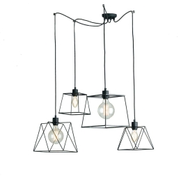 Φωτιστικό Οροφής I-Brooklyn-S4 Black Luce Ambiente Design Μέταλλο