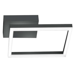 Φωτιστικό Οροφής - Πλαφονιέρα 3394-23-282 22W Led 30x30x5,5cm Antracite Fabas Luce Μέταλλο, Μεθακρυλικό