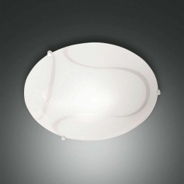 Φωτιστικό Οροφής - Πλαφονιέρα Magma 3521-61-102 White Fabas Luce Μέταλλο,Γυαλί
