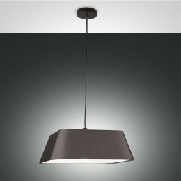 Φωτιστικό Οροφής Allegra 3561-40-101 Black Fabas Luce Μέταλλο,Ύφασμα