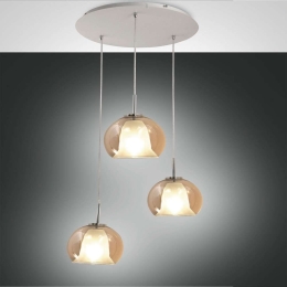 Φωτιστικό Οροφής Bretagna 3599-47-125 Amber Fabas Luce Μέταλλο,Γυαλί