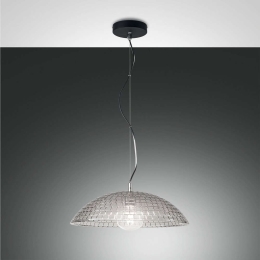 Φωτιστικό Οροφής Diamond 3635-40-126 Transparent Grey Fabas Luce Μέταλλο,Γυαλί