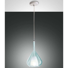 Φωτιστικό Οροφής Lila 3481-40-244 Φ20x35cm 1xE27 40W Transparent Light Blue Fabas Luce