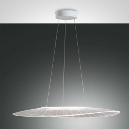 Φωτιστικό Οροφής Led Vela 3625-45-102 White Fabas Luce Μέταλλο, Μεθακρυλικό