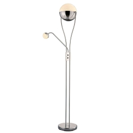 Φωτιστικό Δαπέδου Chris 478310206 180x52cm Chrome Trio Lighting Μέταλλο,Γυαλί