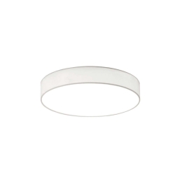 Φωτιστικό Οροφής - Πλαφονιέρα Lugano 621912401 D40x10,5cm White Trio Lighting Μέταλλο,Ύφασμα