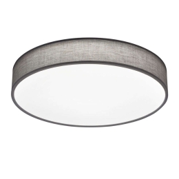 Φωτιστικό Οροφής - Πλαφονιέρα Lugano 621914011 SMD-LED D60x10cm Grey Trio Lighting Μέταλλο,Ύφασμα