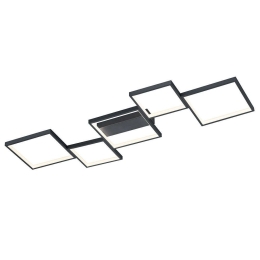 Φωτιστικό Οροφής - Πλαφονιέρα Sorrento 627710532 SMD-LED 120x48cm Black Trio Lighting Μέταλλο