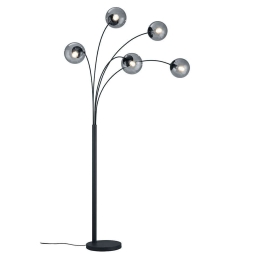 Φωτιστικό Δαπέδου Balini 408500542 Anthracite Trio Lighting Μέταλλο,Γυαλί