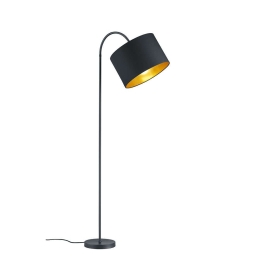 Φωτιστικό Δαπέδου Hostel 408290179 Ø35x156cm Gold Trio Lighting Μέταλλο,Ύφασμα
