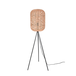Φωτιστικό Δαπέδου Runa 403000132 35x150cm 1xE27 40W Black-Natural Trio Lighting
