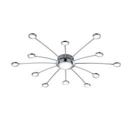 Φωτιστικό Οροφής - Πλαφονιέρα Led Bodrum 673311306 Ø100x 8,5cm Chrome Trio Lighting Μέταλλο