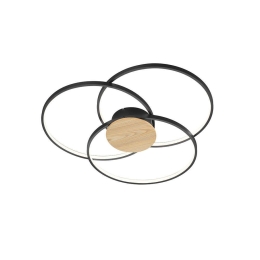 Φωτιστικό Οροφής - Πλαφονιέρα Led Sedona 673210332 Ø80x9cm Black Trio Lighting Μέταλλο