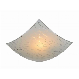 Φωτιστικό Οροφής - Πλαφονιέρα Signa 602500201 40x40cm Decorated White Trio Lighting Μέταλλο,Γυαλί