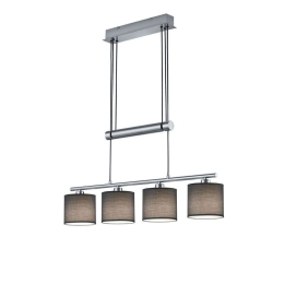 Φωτιστικό Οροφής - Ράγα Garda 305400411 Grey Trio Lighting Μέταλλο,Ύφασμα