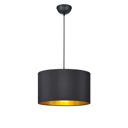 Φωτιστικό Οροφής Hostel 308200179 Ø40x150cm Gold Trio Lighting Μέταλλο,Ύφασμα