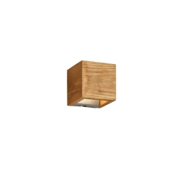 Φωτιστικό Τοίχου - Απλίκα Led Brad 223710130 11x11cm Wood Trio Lighting Μέταλλο,Ξύλο