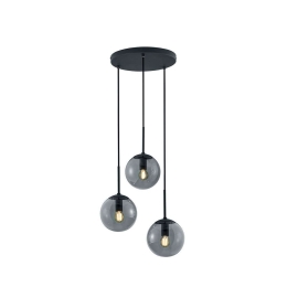 Φωτιστικό Οροφής Balini 308590342 Ø30x150cm Anthracite Trio Lighting Μέταλλο,Γυαλί