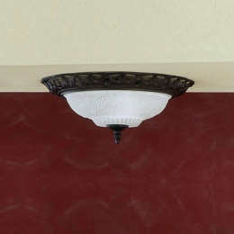 Φωτιστικό Οροφής-Πλαφονιέρα Rustica 14x38cm Rusty-White 6102021-24 Trio Lighting Μέταλλο,Γυαλί