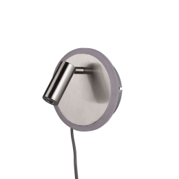 Φωτιστικό Τοίχου-Απλίκα Led Jordan 500Lm, 200Lm 15cm Nickel Mat 229210207 Trio Lighting Μέταλλο