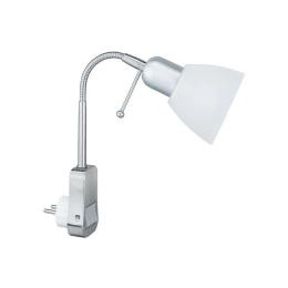 Φωτιστικό Τοίχου-Απλίκα Ligara 6x28cm Nickel Mat-White 8911211-07 Trio Lighting Μέταλλο,Γυαλί