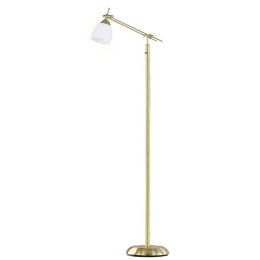 Φωτιστικό Δαπέδου Icaro 22x165x54cm Brass Mat-White 4035011-08 Trio Lighting Μέταλλο,Γυαλί