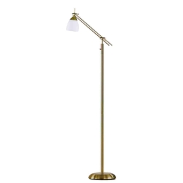 Φωτιστικό Δαπέδου Icaro 22x165x54cm Old Brass-White 4035011-04 Trio Lighting Μέταλλο,Γυαλί
