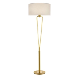 Φωτιστικό Δαπέδου Paris II 160x50cm Brass Mat 400200108 Trio Lighting Μέταλλο,Ύφασμα