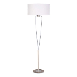 Φωτιστικό Δαπέδου Paris II 160x50cm Nickel Mat 400200107 Trio Lighting Μέταλλο,Ύφασμα