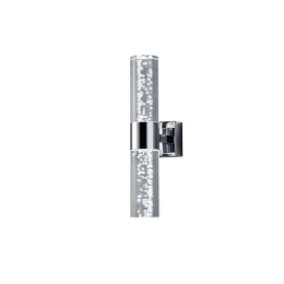 Φωτιστικό Τοίχου Led Bolsa 2x300Lm 7x30cm Chrome-Clear 282410206 Trio Lighting Μέταλλο,Ακρυλικό