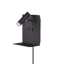 Φωτιστικό Τοίχου-Απλίκα Led Element 2x120Lm, 1x240Lm 16x20cm Black Mat 222570232 Trio Lighting Μέταλλο