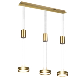 Φωτιστικό Οροφής - Ράγα Franklin 326510308 3x9W Led 85X14cm Brass Mat Trio Lighting Αλουμίνιο