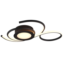 Φωτιστικό Οροφής - Πλαφονιέρα Jive 623410232 36W Led 50x45,5x7,6cm Black Mat Trio Lighting Μέταλλο