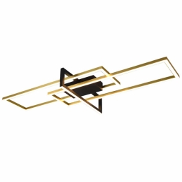 Φωτιστικό Οροφής - Πλαφονιέρα Salinas 620310308 34W Led 100x40x11,5cm Brass Mat Trio Lighting Μέταλλο