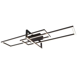 Φωτιστικό Οροφής - Πλαφονιέρα Salinas 620310332 34W Led 100x40x11,5cm Black Mat Trio Lighting Μέταλλο
