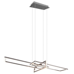 Φωτιστικό Οροφής Salinas 320310307 34W Led 110x40x150cm Nickel Mat Trio Lighting Μέταλλο