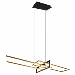 Φωτιστικό Οροφής Salinas 320310308 34W Led 110x40x150cm Brass Mat Trio Lighting Μέταλλο